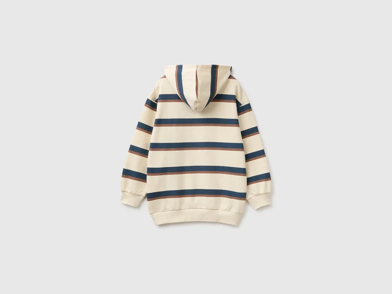 Übergroßer gestreifter Hoodie