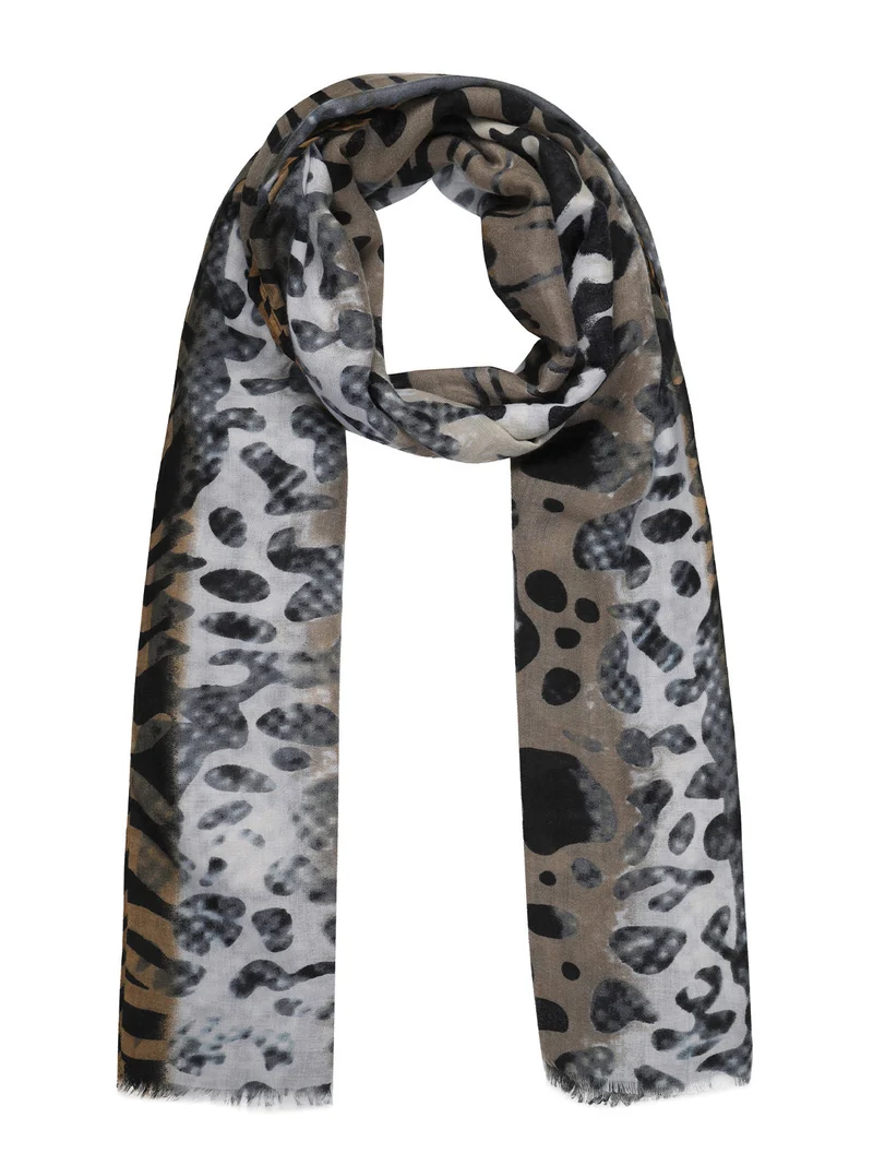 Sciarpa donna con stampe colorate - beige