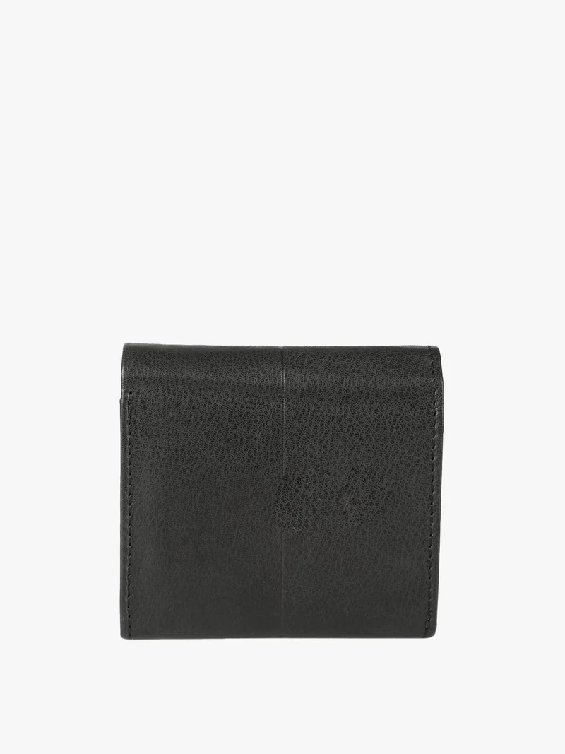 Mini portafoglio in pelle da uomo - nero