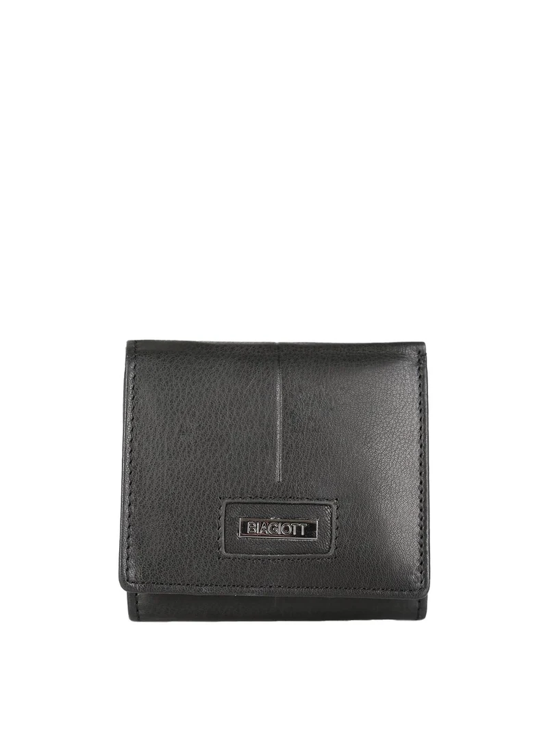Mini portafoglio in pelle da uomo - nero
