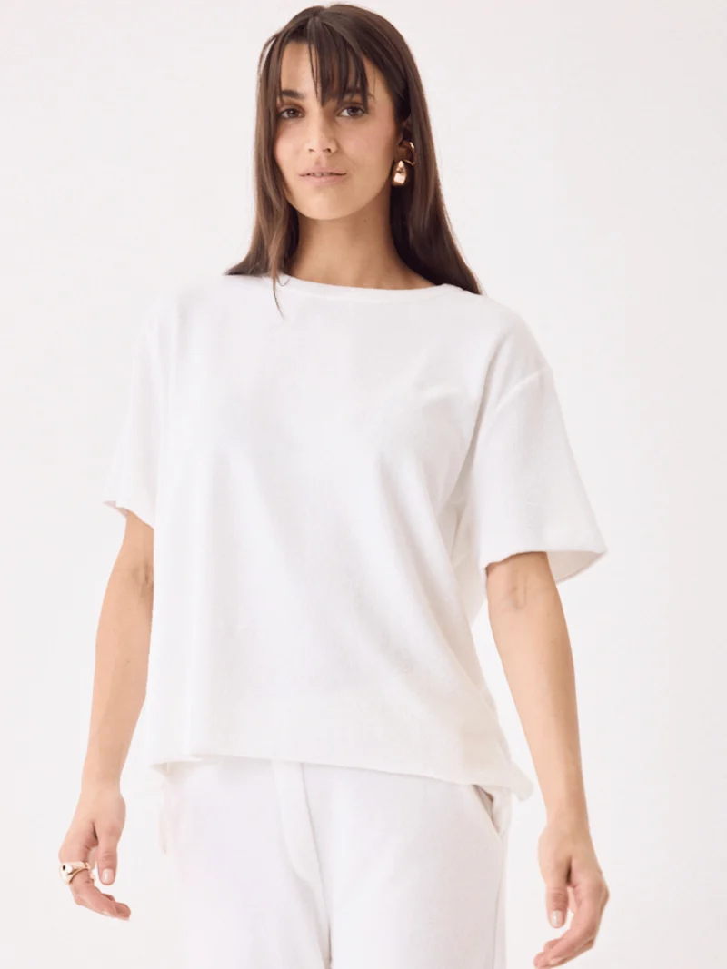 Frottier T-Shirt Milk