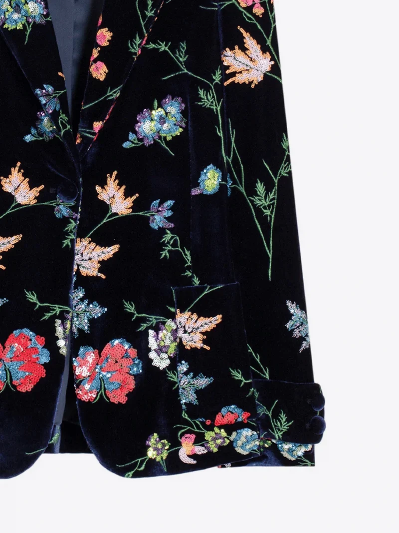 Floral Glitter Blazer