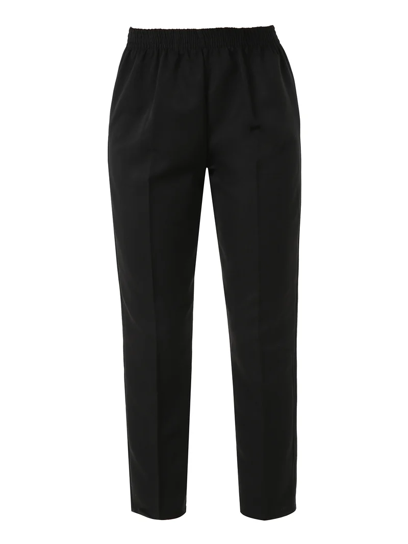 Pantaloni classici da donna con elastico in vita - nero