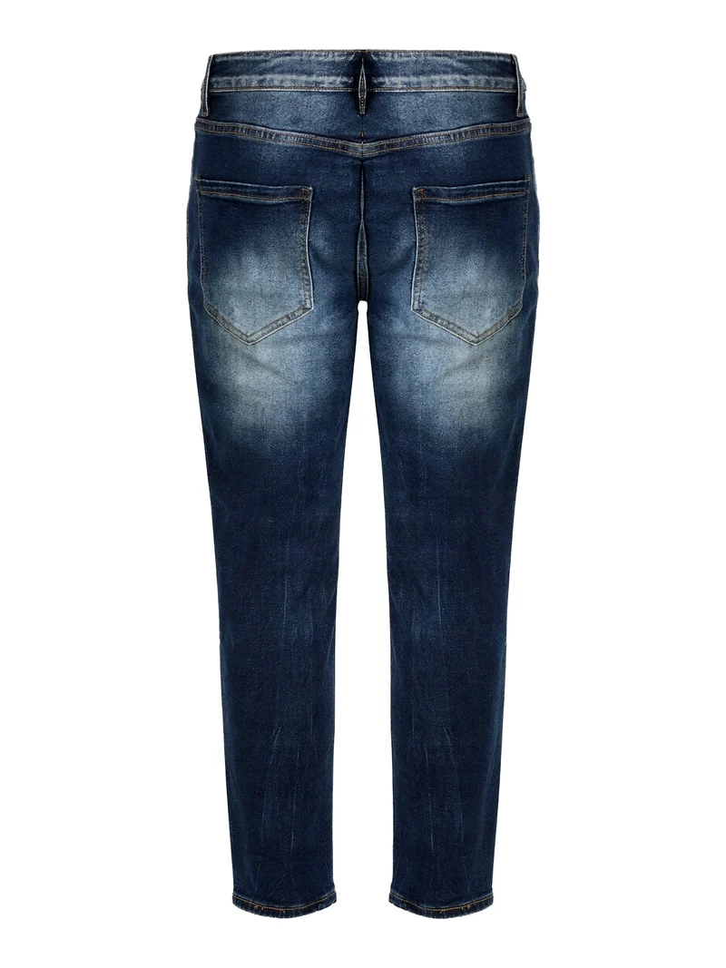 Jeans da uomo a vita bassa con strappi - avion