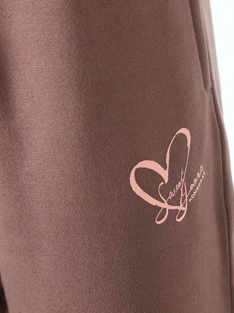 Completo tuta da donna in felpa 2 pezzi con zip intera e interno in caldo cotone - albicocca