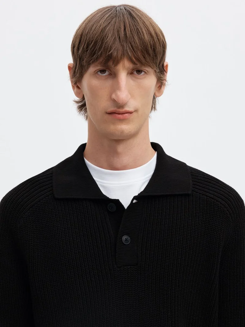 SLMPIM LS KNIT POLO CAMP