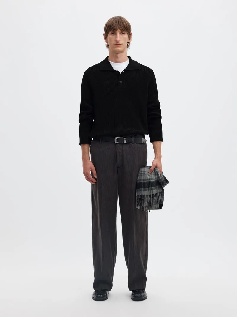 SLMPIM LS KNIT POLO CAMP