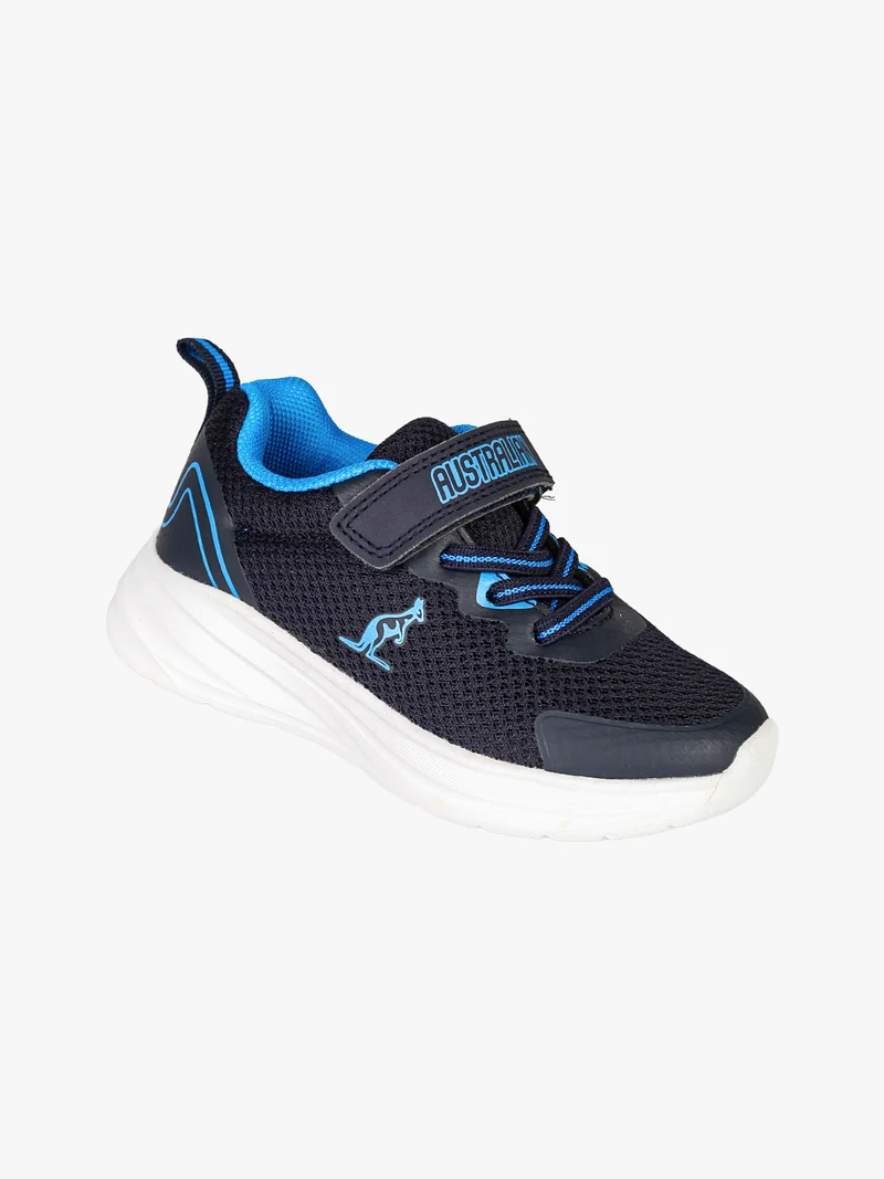 FLAME Sneakers da bambino con cinturino a strappo e lacci elastici - blu scuro