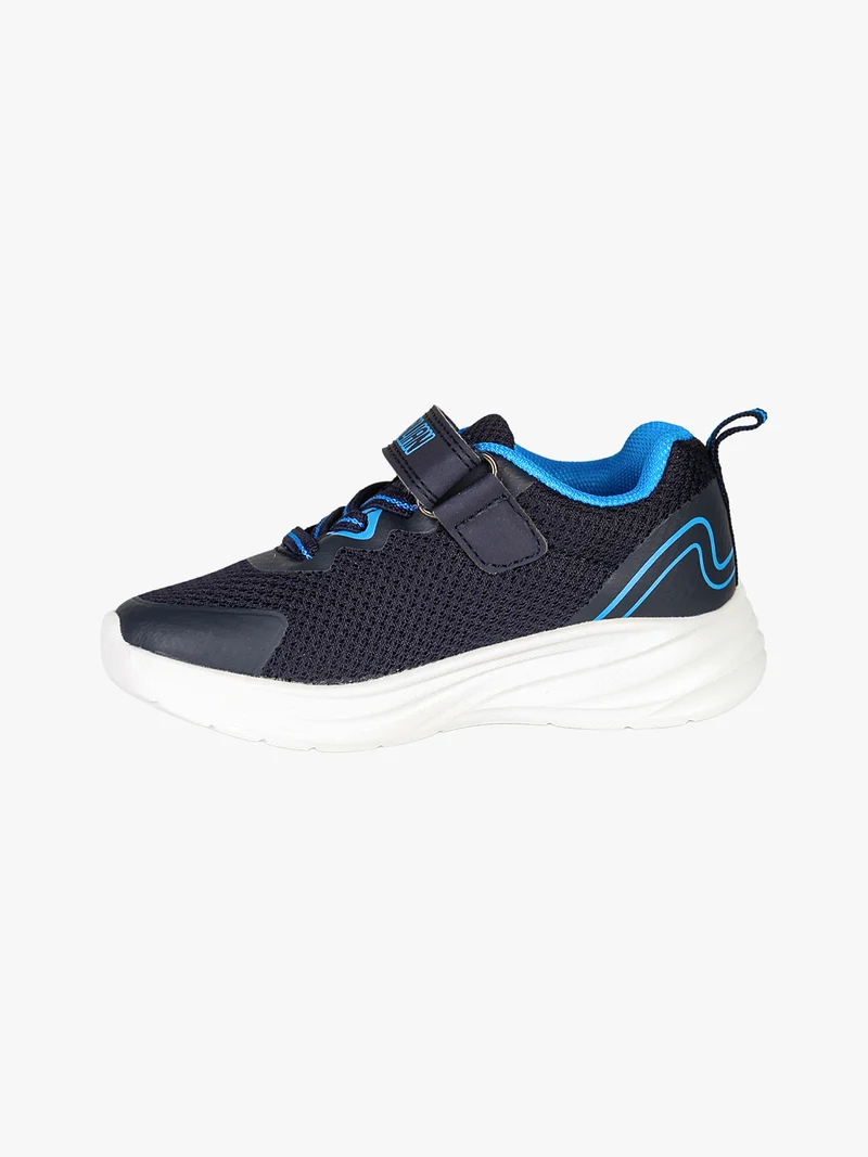 FLAME Sneakers da bambino con cinturino a strappo e lacci elastici - blu scuro