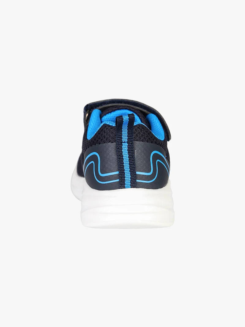 FLAME Sneakers da bambino con cinturino a strappo e lacci elastici - blu scuro