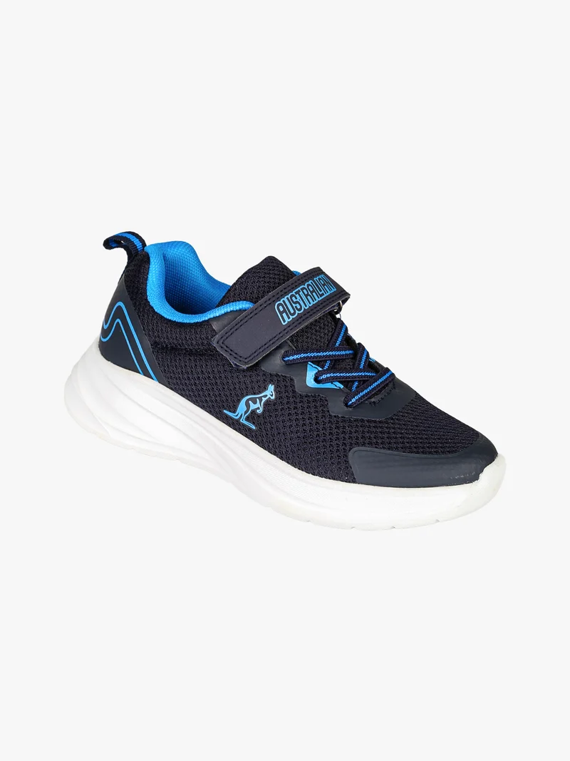 FLAME Sneakers da ragazzo con lacci elastici e cinturino a strappo - blu scuro