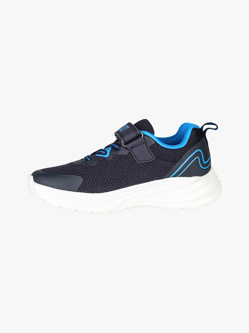 FLAME Sneakers da ragazzo con lacci elastici e cinturino a strappo - blu scuro