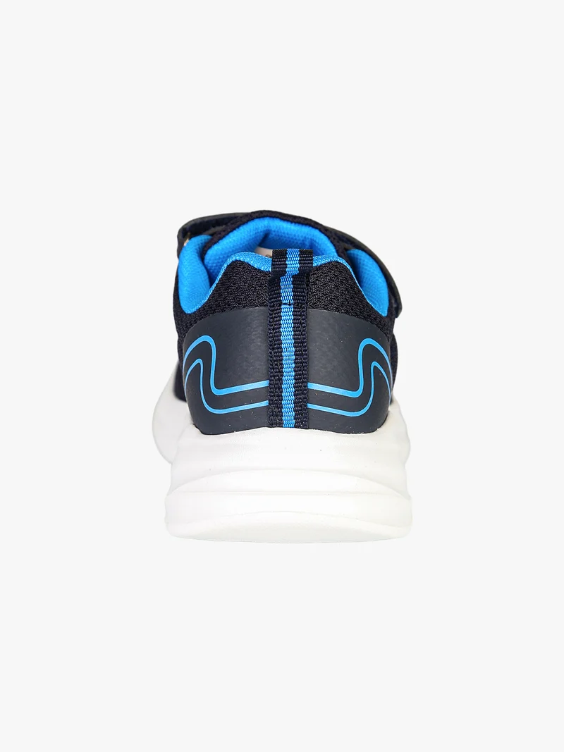 FLAME Sneakers da ragazzo con lacci elastici e cinturino a strappo - blu scuro