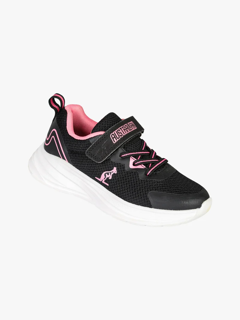FLAME Sneakers da ragazza in tessuto con cinturino a strappo - nero