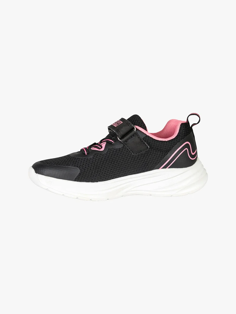 FLAME Sneakers da ragazza in tessuto con cinturino a strappo - nero