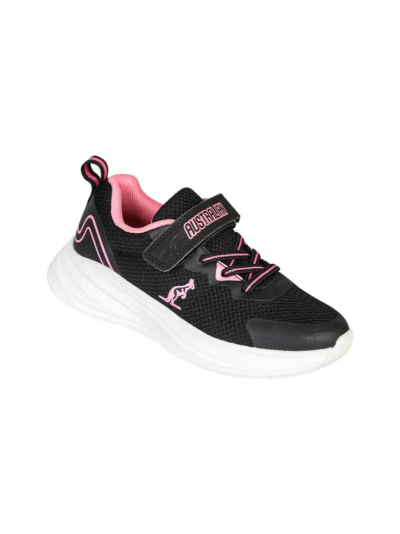 FLAME Sneakers da ragazza in tessuto con cinturino a strappo - nero