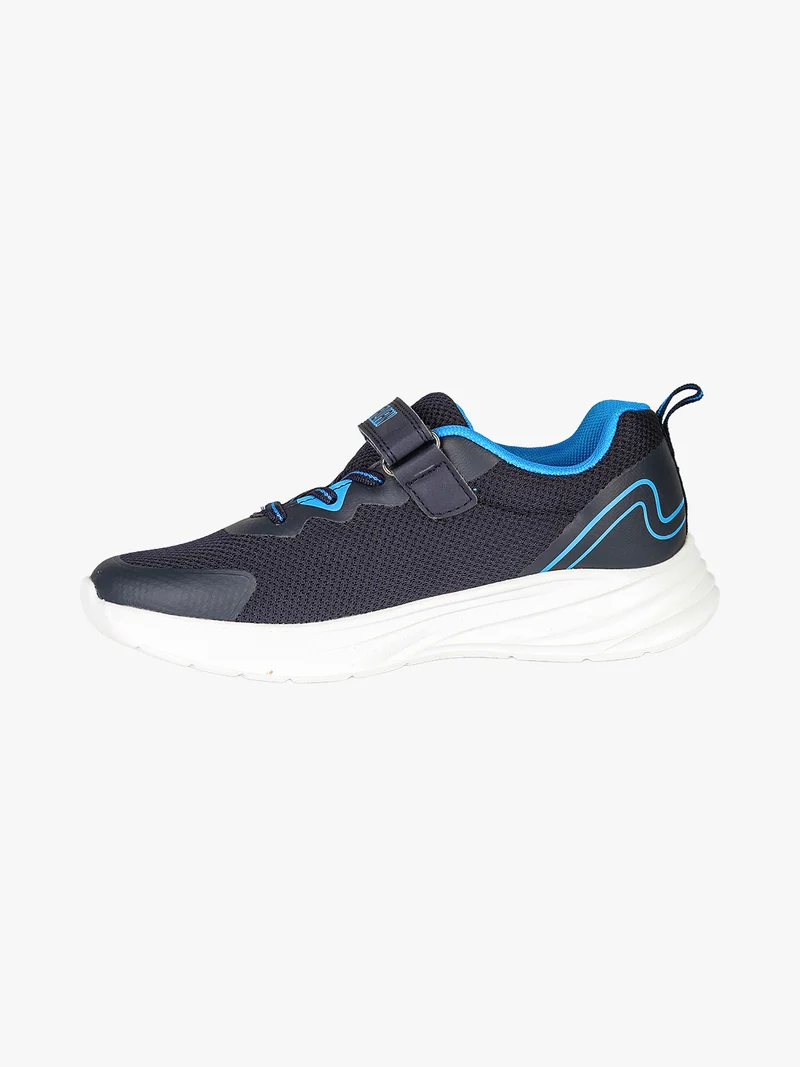 FLAME Sneakers da ragazzo in tessuto con cinturino a strappo e lacci elastici - blu scuro