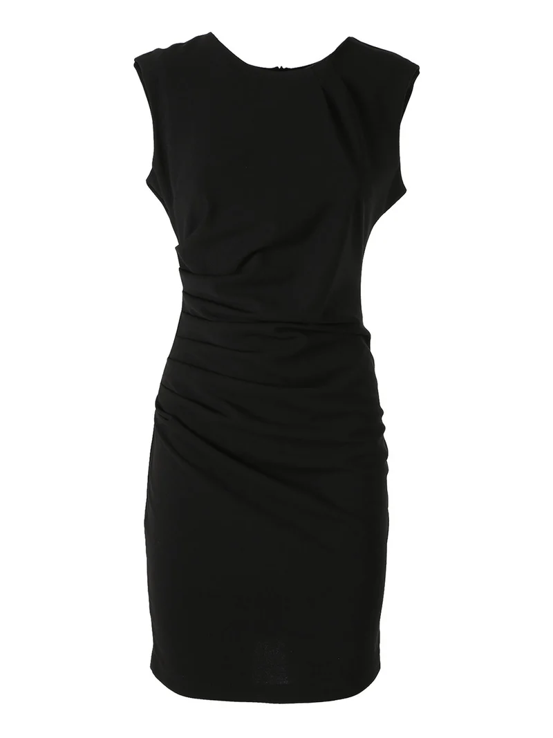 Vestito smanicato da donna a tubino - nero