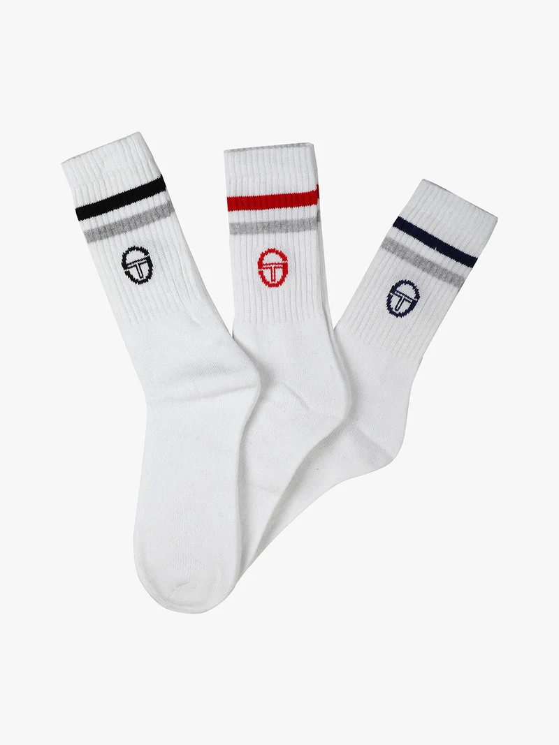 3 Paia di calze uomo tennis - bianco