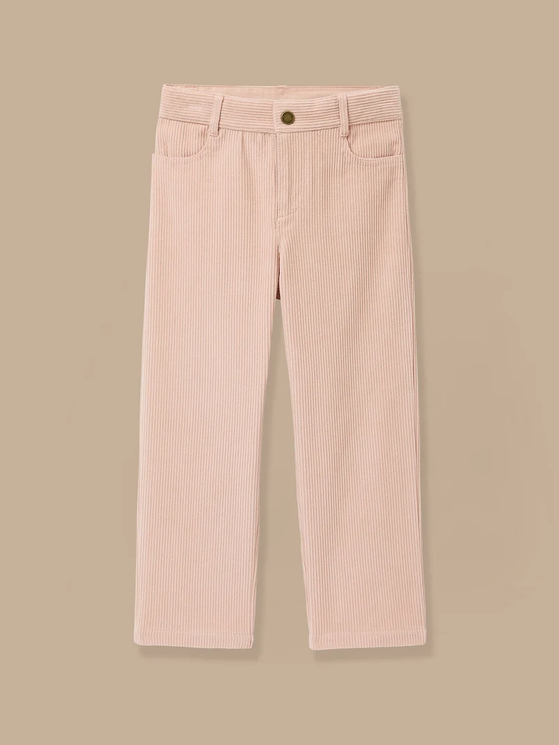 Mädchenhose aus Velours mit geradem Schnitt