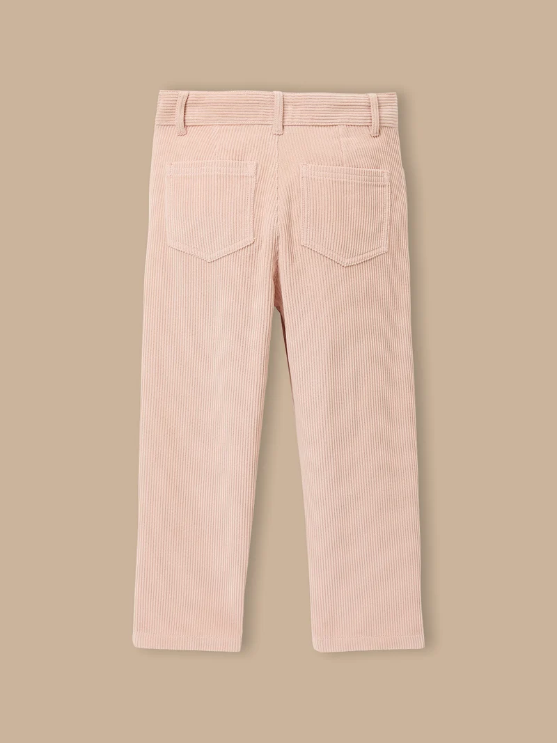 Mädchenhose aus Velours mit geradem Schnitt