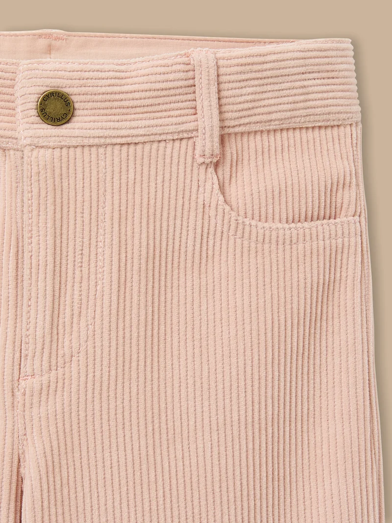 Mädchenhose aus Velours mit geradem Schnitt
