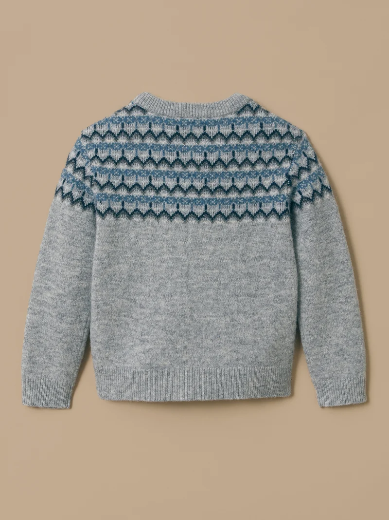 Jungenpullover aus Jacquard mit Wolle