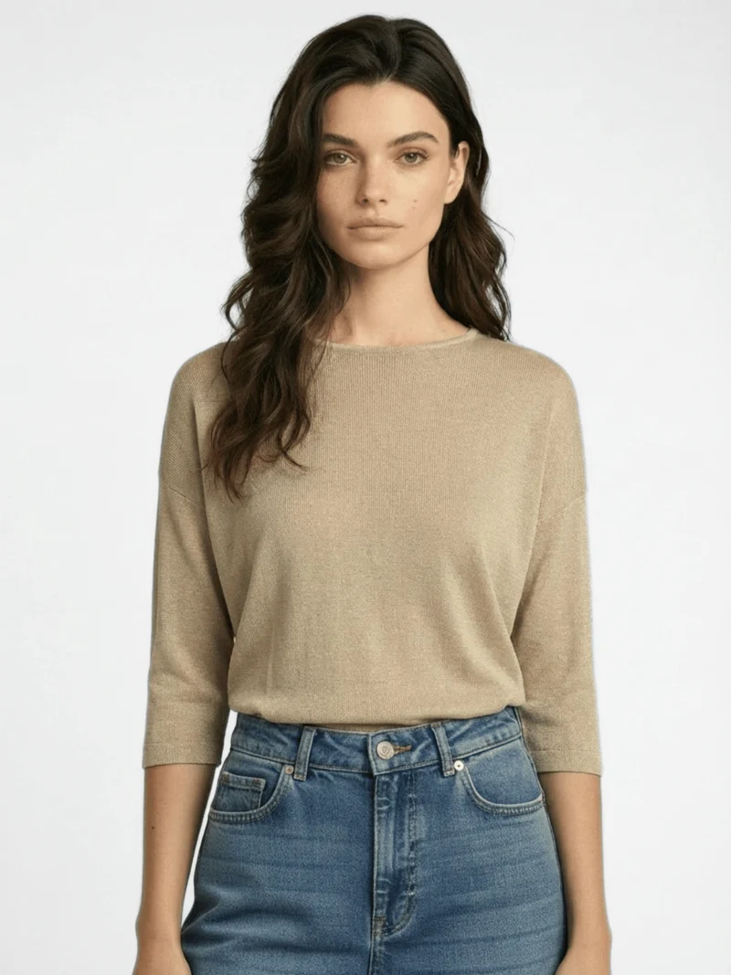 Feinstrickpullover Gold
