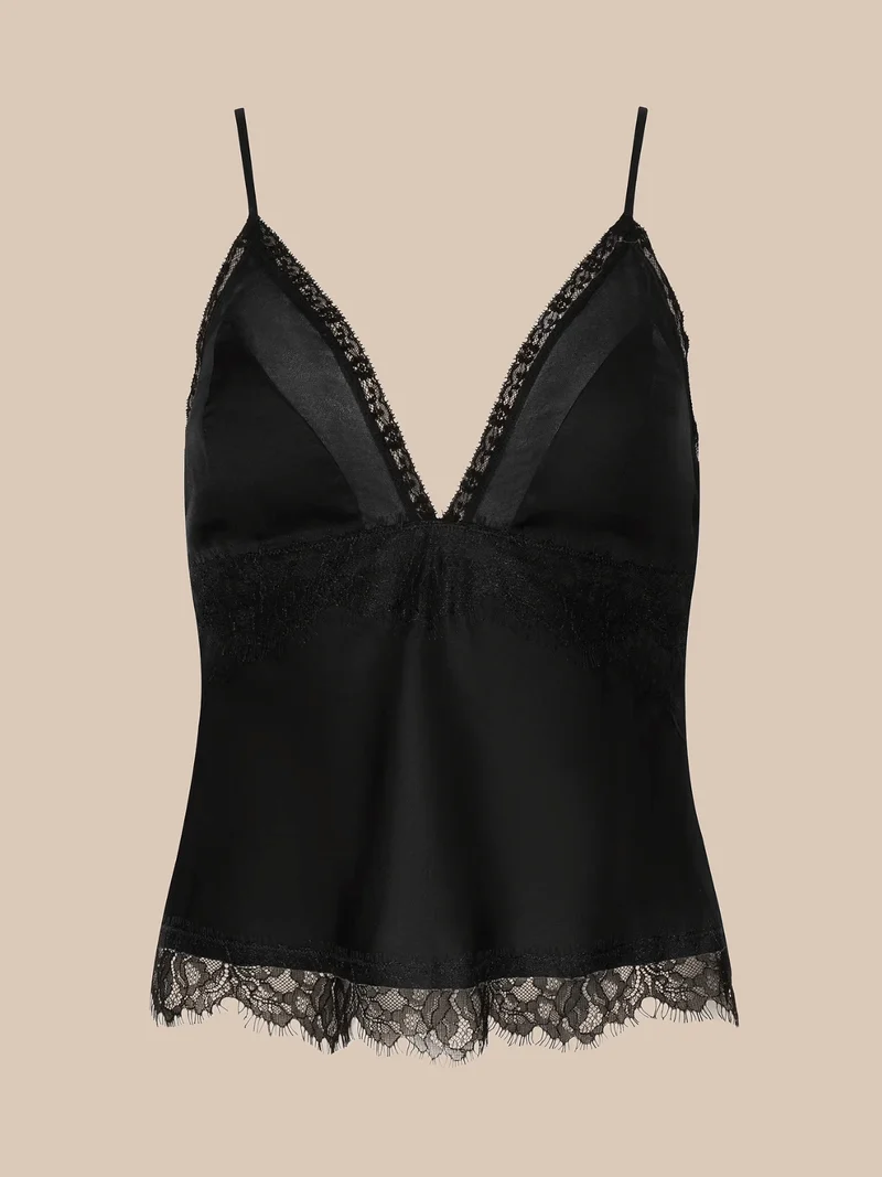 Elka Satin Spitzen Camisole