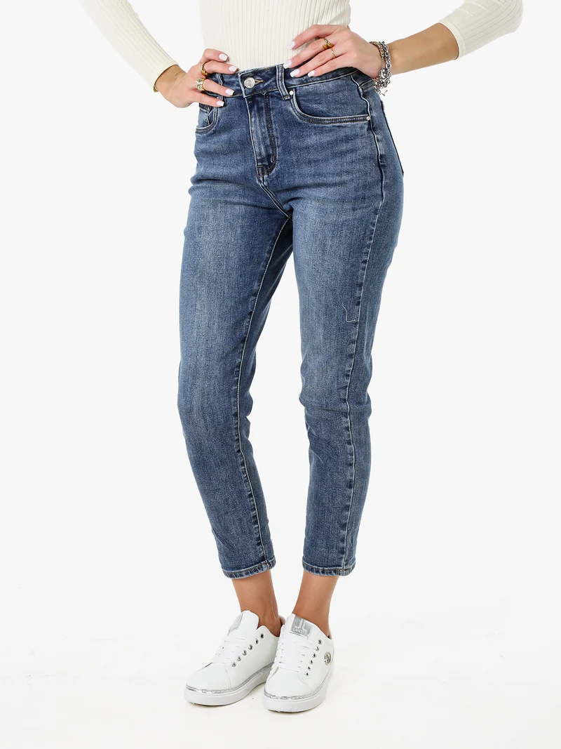 Jeans donna regular fit con tasche - jeans