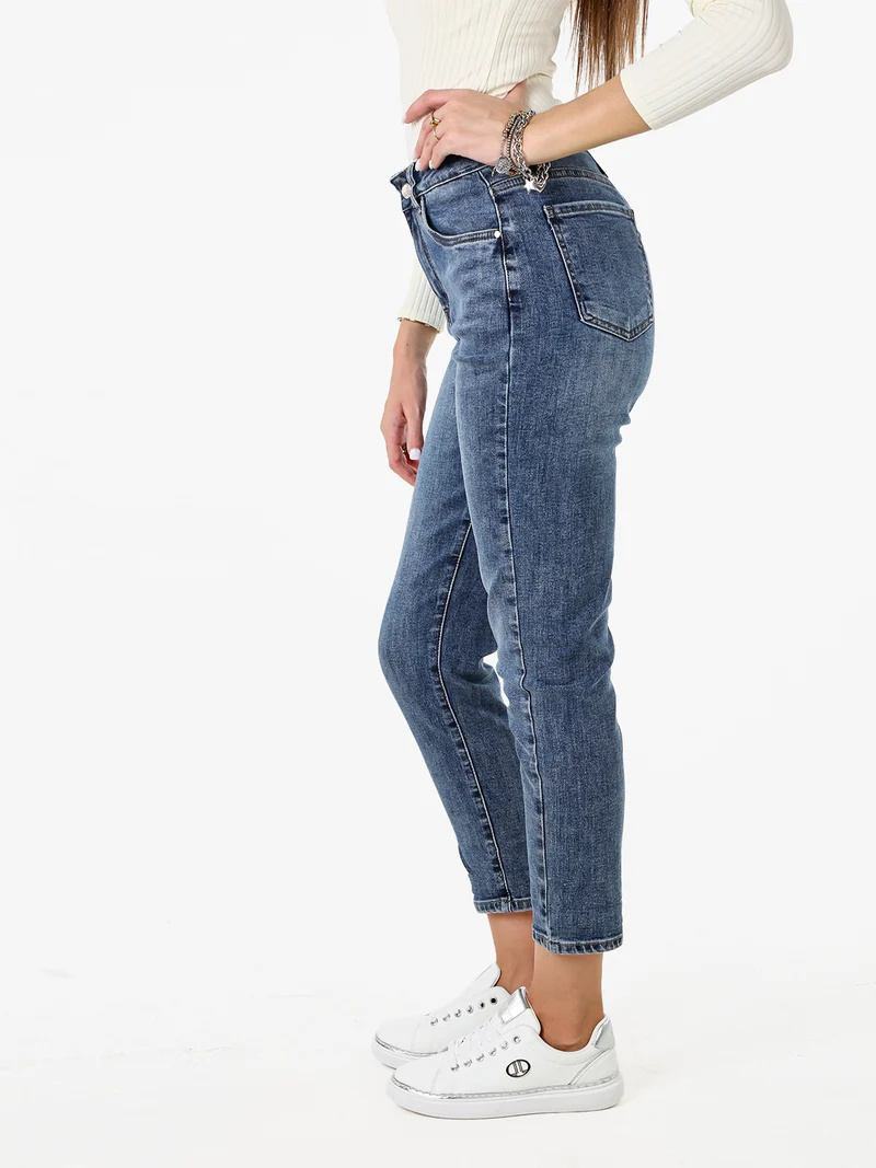 Jeans donna regular fit con tasche - jeans