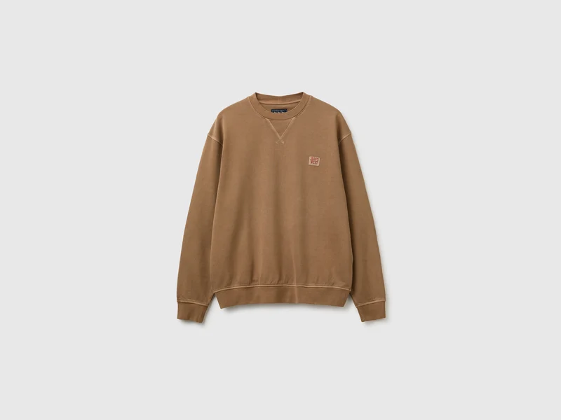 Sweatshirt mit Rundhalsausschnitt im Vintage-Stil