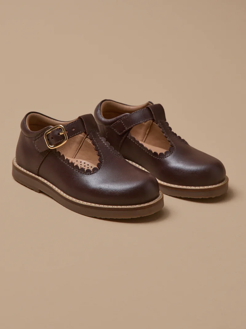 Mädchen-Riemchenschuhe aus Leder