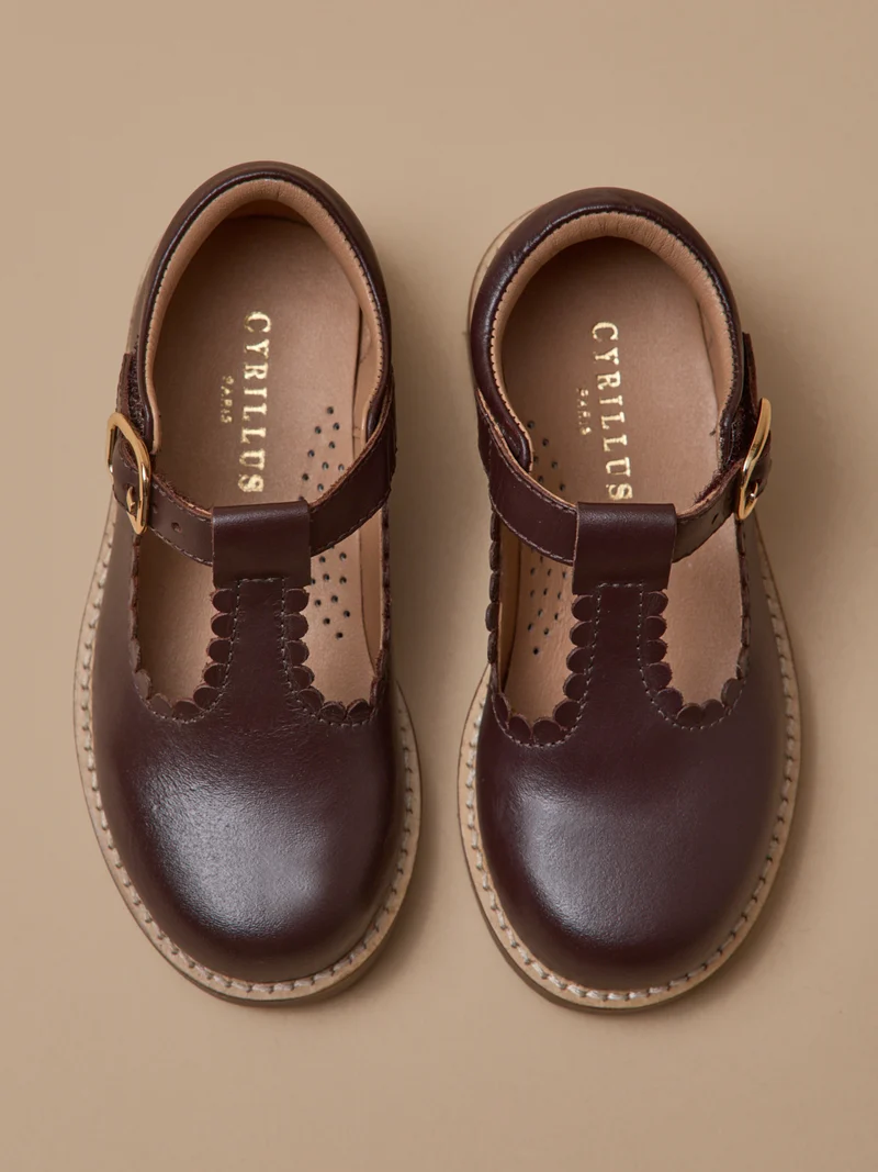 Mädchen-Riemchenschuhe aus Leder