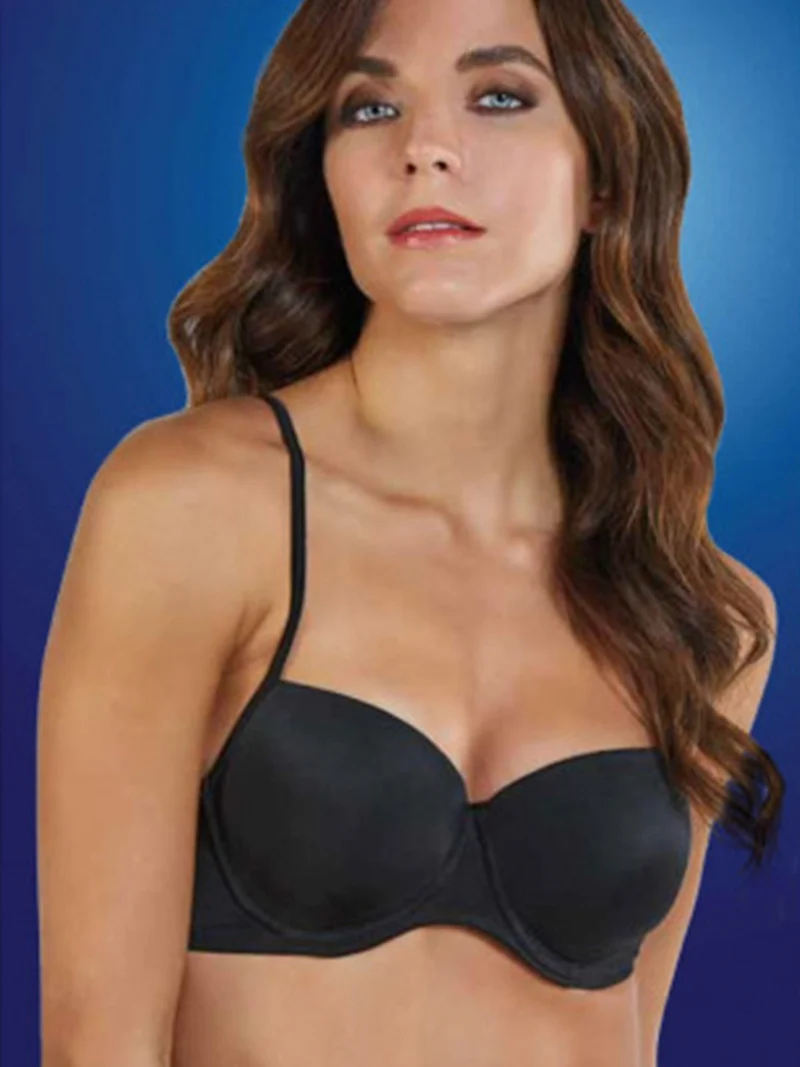 GAIA reggiseno balconcino con ferretto coppa B - nero