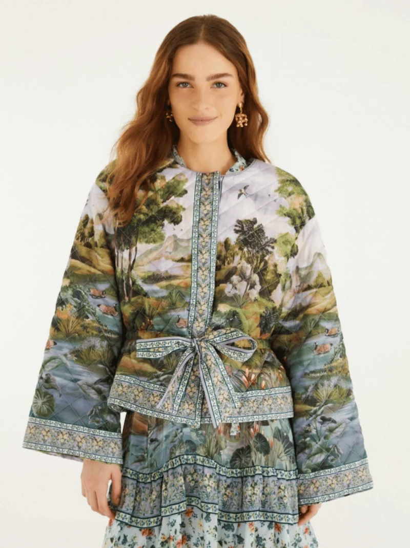 Countryside Landscape Multicolor Langarmjacke