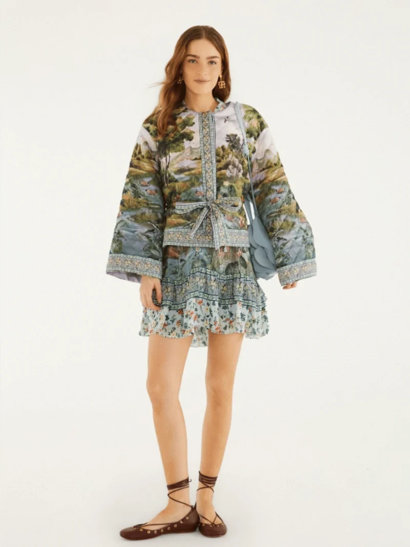 Countryside Landscape Multicolor Langarmjacke