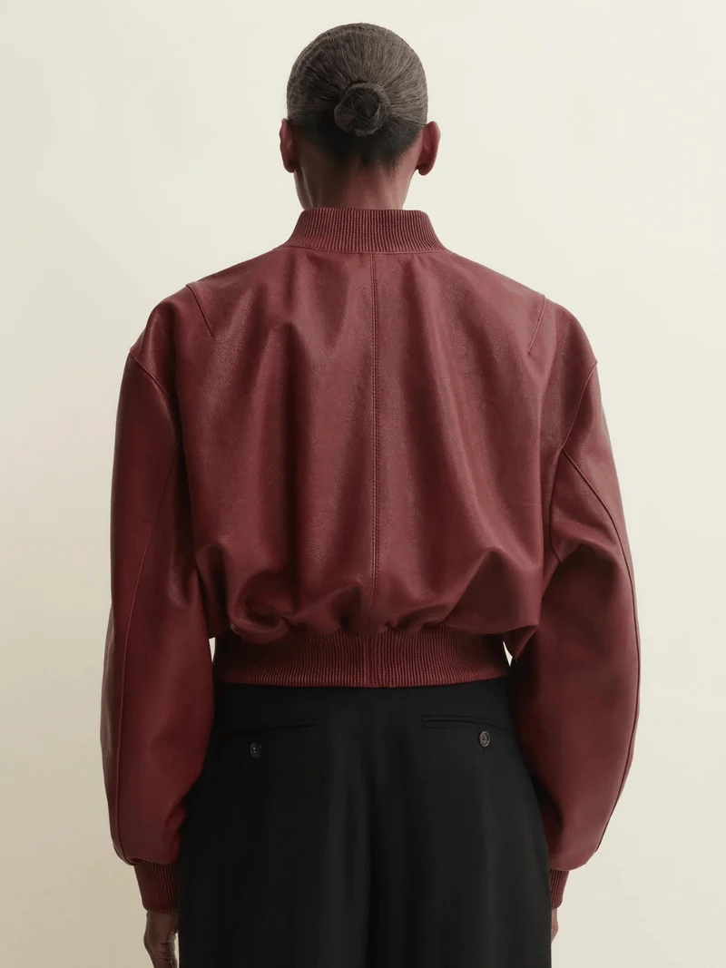 Hannan Leder Bomberjacke