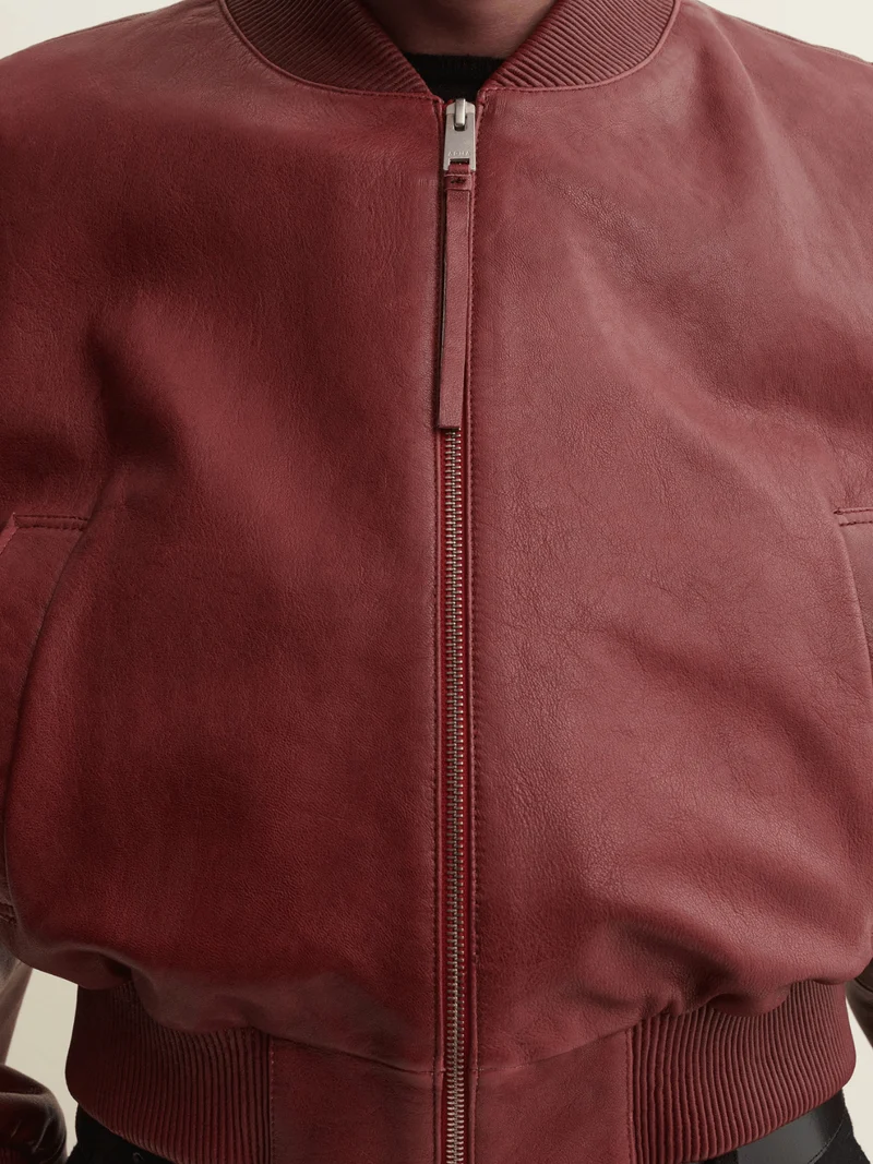 Hannan Leder Bomberjacke