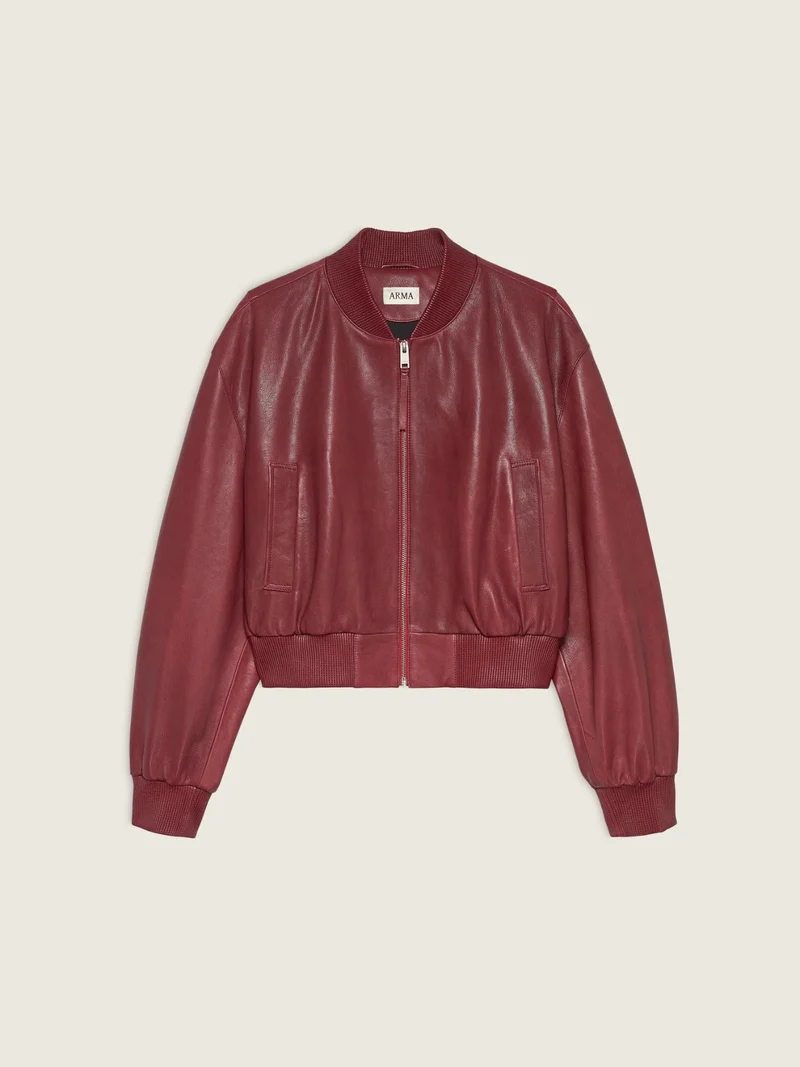 Hannan Leder Bomberjacke