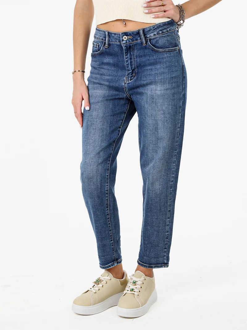 Jeans donna boyfriend a vita alta - jeans