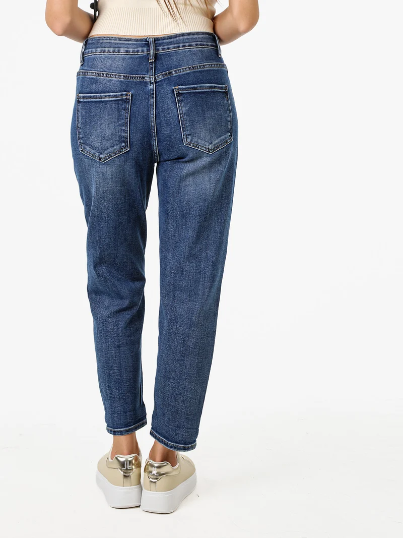 Jeans donna boyfriend a vita alta - jeans