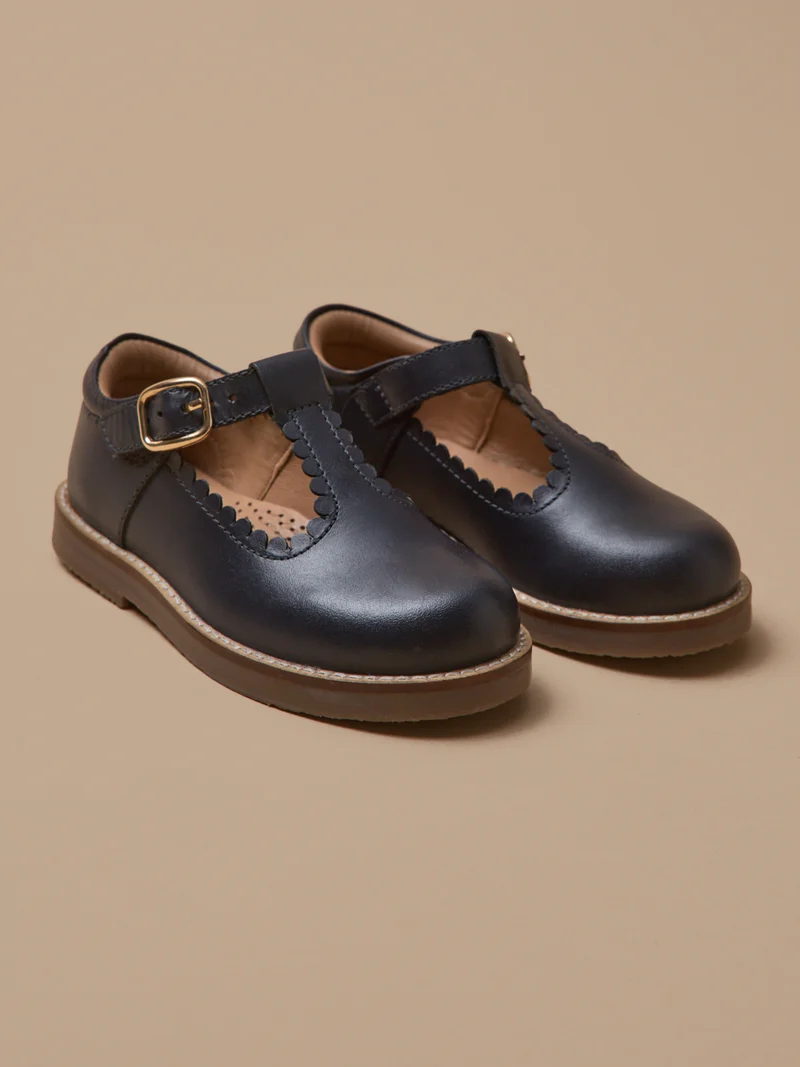 Mädchen-Riemchenschuhe aus Leder