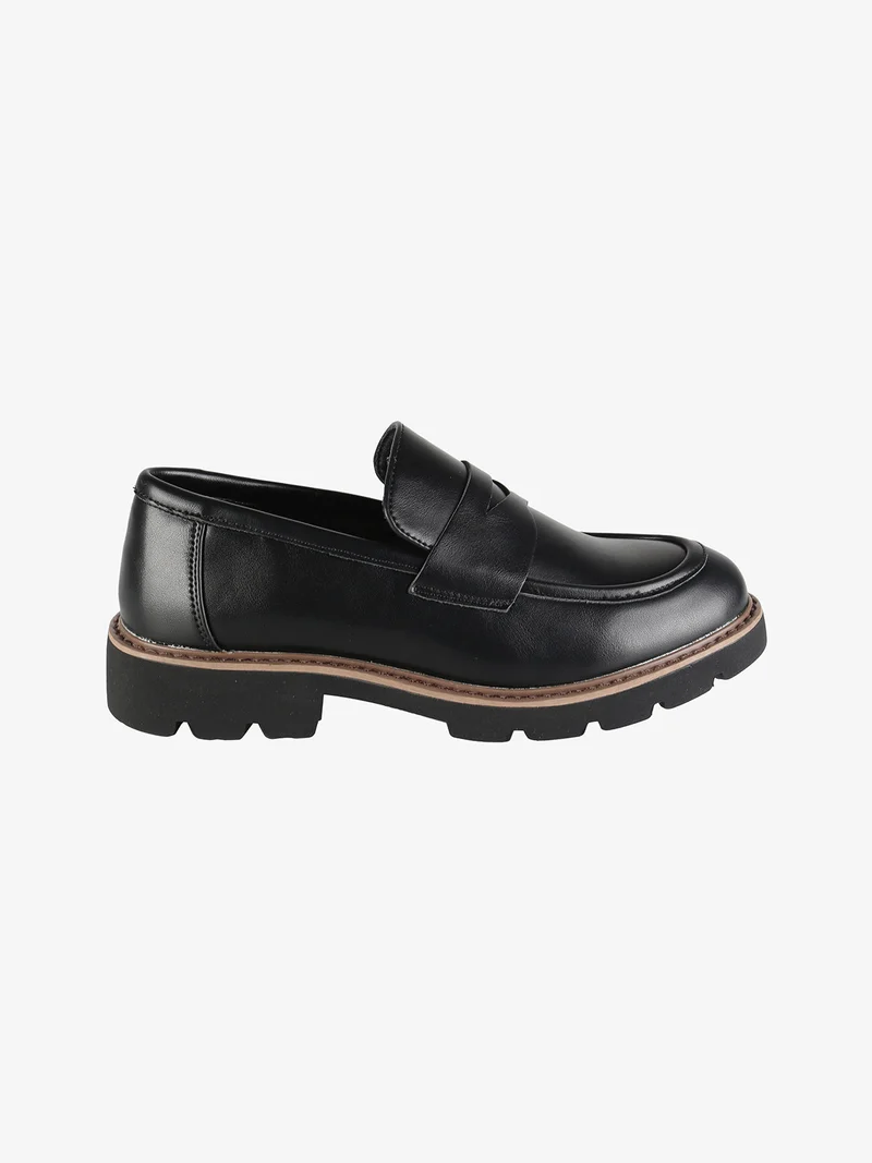 Mocassini donna in ecopelle - nero