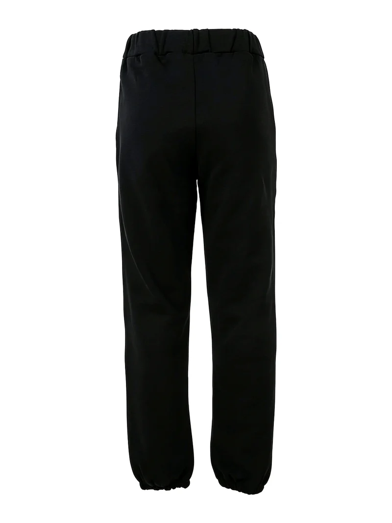 Pantaloni sportivi da donna in felpa con logo - nero