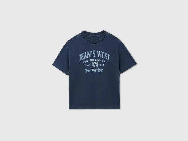 Vintage-T-Shirt mit Western-Print