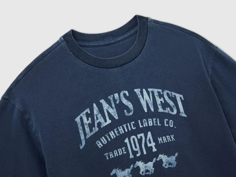 Vintage-T-Shirt mit Western-Print