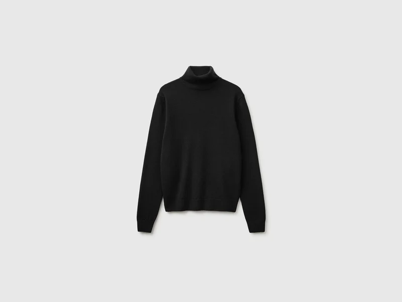 Rollkragenpullover aus 100 % Merinowolle