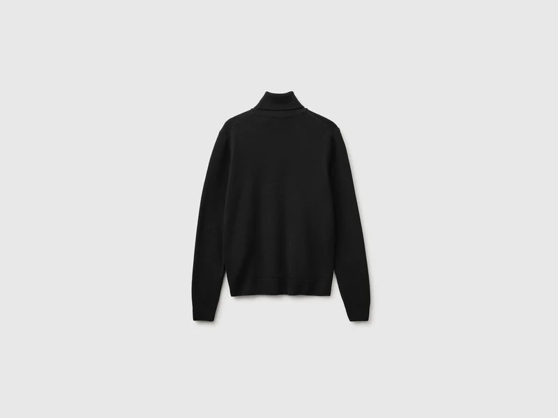 Rollkragenpullover aus 100 % Merinowolle