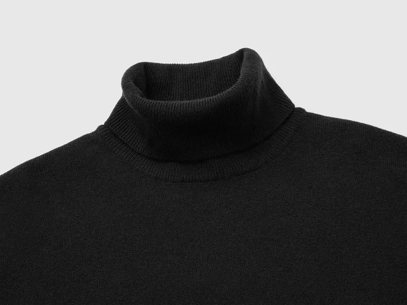 Rollkragenpullover aus 100 % Merinowolle